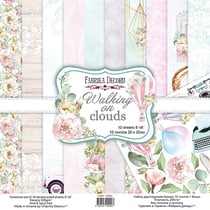 10 papiers scrapbooking 20 x 20 cm FABRIKA DECORU WALKING ON CLOUDS