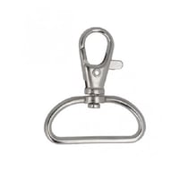 Lot 2 mousquetons sangle couleur argent 3cm