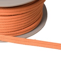 Double cordon 9mm orange saumon au mètre