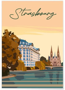 Affiche ville Strasbourg 2 | A3 : 29,7x42cm