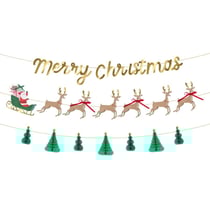 Guirlande Père Noël, Traîneau et Rennes