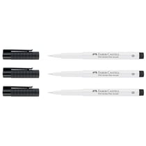 Lot de 3 feutres pinceaux - FABER-CASTELL - PITT Artist Pen - Blanc