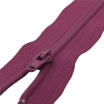 Fermeture fine à glissière non séparable polyester Rose Bégonia spirale 4mm