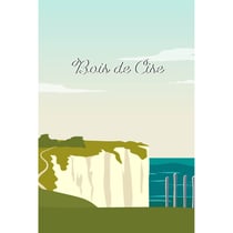 Tableau mural encadré illustration bois de Cise 65x97 cm