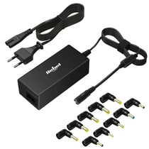 Chargeur Secteur Universel 65W avec 10 embouts 18.5V à 20V Câble 1m Noir