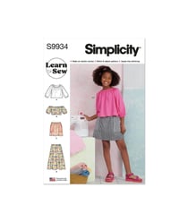 Patron Simplicity 9934 - Hauts et jupes taille n°FR 7-14
