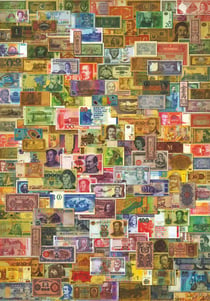 Puzzle 1000 pièces - Classiquetage Collage - Billets de Banque - DToys