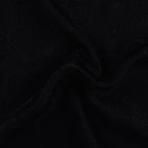 Tissu Viscose Jacquard Cercles en relief sur fond Noir