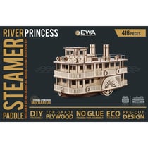 Graine Créative - Maquette en bois 3D Bateau à Vapeur