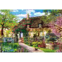 Puzzle cottage au printemps 1000 pieces - collection paysage - clementoni - 39908