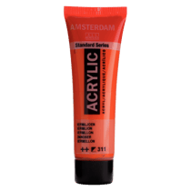 Peinture acrylique en tube - Vermillon - 311 - Amsterdam - 20ml