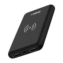Akashi Batterie Externe 10000 mAh avec Charge Sans Fil 2x USB 1x USB C Noir