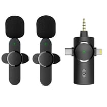 Microphone Sans Fil 3-en-1 Réduction De Bruit Pour iPhone Android Caméra YONIS