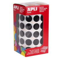 Apli Agipa - Gommettes rouleau Rond Ø 15 mm Noir x 2 832
