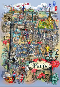 Puzzle 1000 pièces - Paris Collage - Grafika