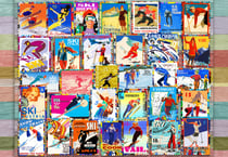 Puzzle 1000 pièces - Ski Stamp Posters - Grafika