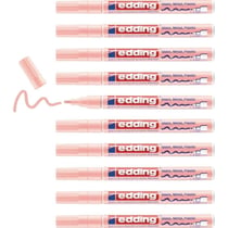Lot de 10 marqueurs peinture brillante - EDDING - Rose pastel - Pointe ogive 1-2 mm