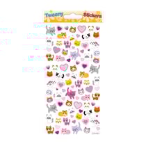 Autocollants réutilisables - Relief 3D - Chats roses