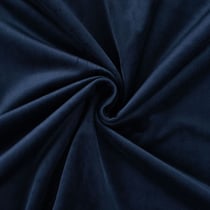 Tissu Velours ras d'habillement uni Bleu marine