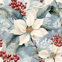 4 serviettes en papier découpage collage 33 cm FLEUR DE NOEL N 606