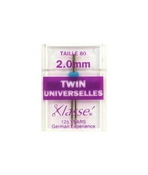 Aiguilles doubles universelles pour machines - KLASSE taille n°2mm 80/12