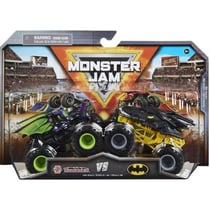 Coffret 2 monster jam : bakugan dragonoid et batman - vehicule miniature metal noir - spin master