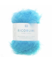 Fil fausse fourrure RICORUMI FURRY FURRY - 25 gr - Rico Design - Idéal pour les amigurumis et créations douillettes 19 Bleu Ciel