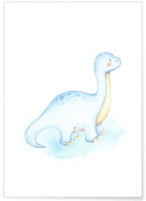 Affiche Enfant Diplodocus | A3 : 29,7x42cm