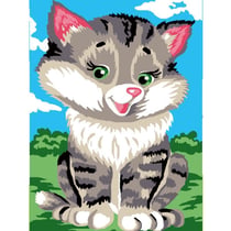 LUC - Kit canevas enfant Chat 20x25cm