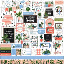 Feuille de stickers 30cm x 30cm Plant lady Carta bella