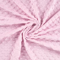 Tissu Doudou Ultra doux Coeurs uni coeurs sur fond Rose