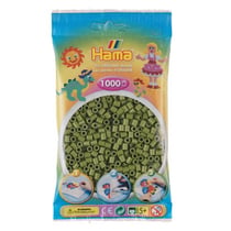 Sachet de 1000 perles à repasser hama midi vert olive - loisirs créatifs - 207-84