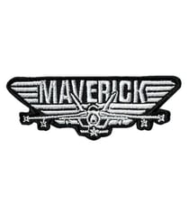Écusson imprimé “Maverick” – Top Gun – 75x28mm️ Multicolore