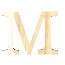 Lettre M - 19 cm - bois - Artemio