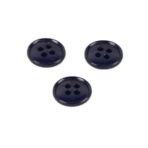 Bouton 4 trous nylon recylé bleu marine 11mm