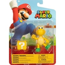 Koopa avec bloc question : figurine super mario tortue 9 cm - figurine nintendo articulé - jakks