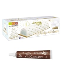 Moule à bûche de Noël matelassée + 1 Stylo chocolat