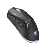 Souris RGB Sans Fil Filaire 4800DPI Haute Précision Avec Commutateur 3 Vitesses Noir YONIS