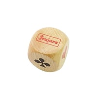Dé belote en bois 3 cm - dé d'atout symboles cartes - jeujura - 8197 - accessoire jeu