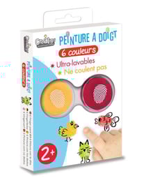 Peinture a doigts - pack six encreurs