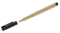 Lot de 10 stylos feutres permanents encre de Chine pigmentée pointe 1,5 mm - FABER-CASTELL - Or