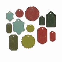 Matrices de découpe - Étiquettes - 12 dies Thinlits - Tim Holtz - Sizzix