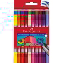 Pochette de 20 feutres double pointe Faber-Castell