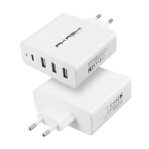 Chargeur Mural 45W 3x Ports USB 1x Port USB-C Charge sécurisée Akashi Blanc
