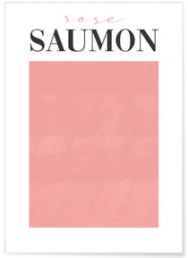 Affiche Rose Saumon | A3 : 29,7x42cm