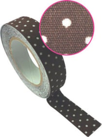 RUBAN TISSU ADHESIF CHOCOLAT POIS 15x5m