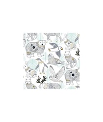 Tissu coton Dashwood metallic animaux d'hivers de 110 cm de largeur 0001 Blanc vendu par 50 cm