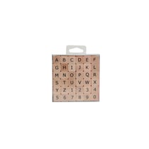 SET TAMPONS ALPHABET - 1,5 CM - BOIS