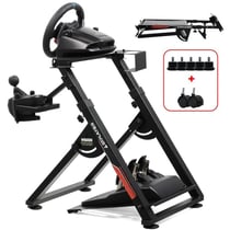 Support volant réglable GTPLAYER - Métal - Noir rouge - H 68,5 à 80 cm