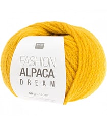 Pelote de laine et alpaga à tricoter FASHION ALPACA DREAM 50GR - Rico Design 12 Jaune
